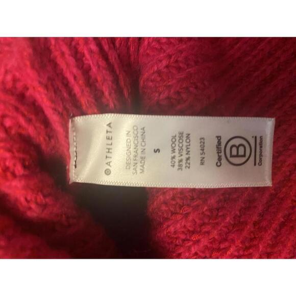 NWT Athleta Ribbed V-Neck Sweater - Shasta Neck Design - Picture 7 of 8
